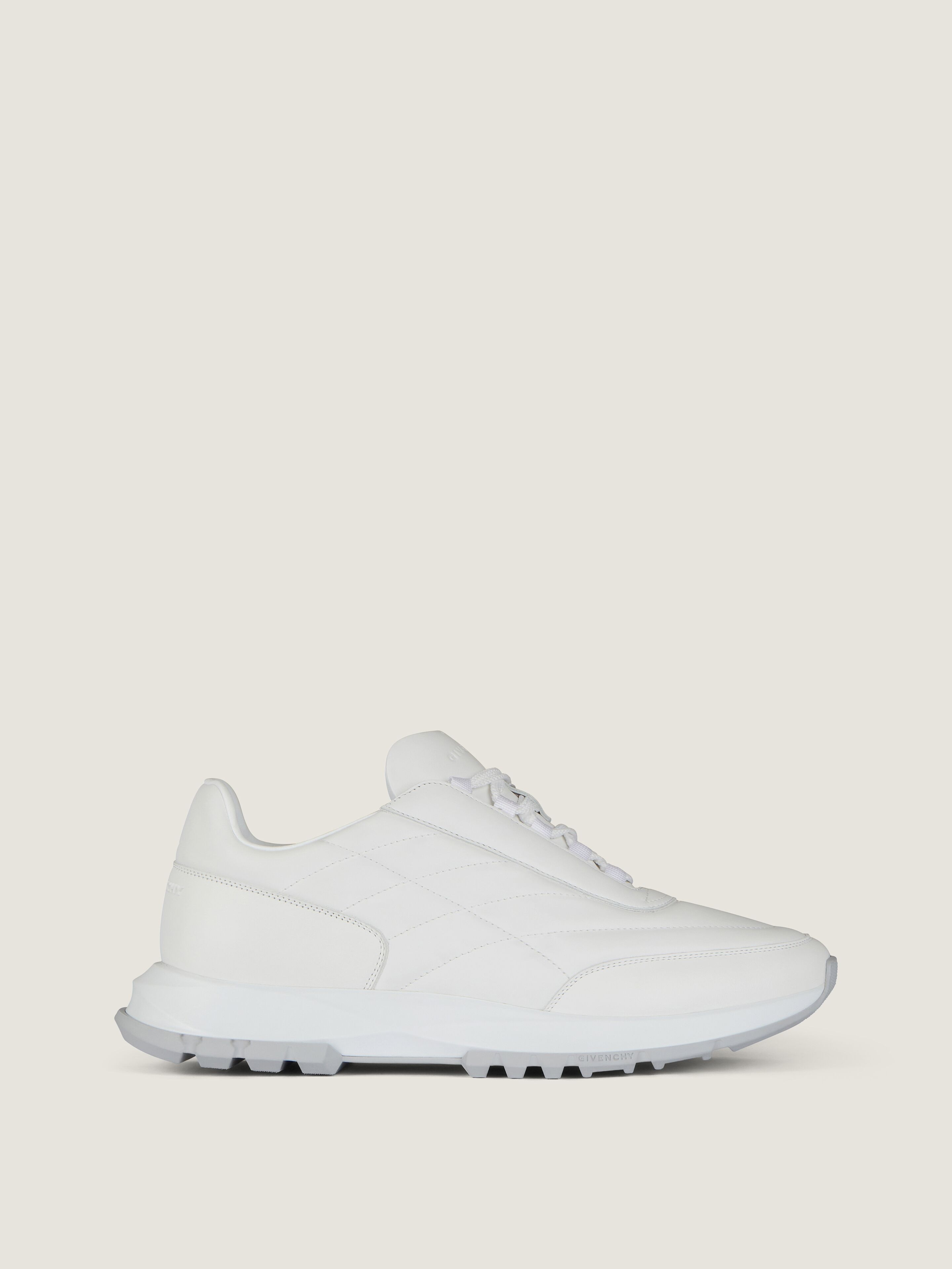 Trainers sneakers in shiny padded leather
